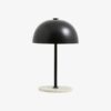 KITA Bordlampe i Sortlakeret Metal med Marmor Base fra Nordal | Ø22x32 cm | Sort, Marmor hos uniquebeds, home & living - Billede 1