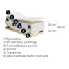Luxury Diamant 49cm Elevationsseng med Hæftet Betræk & Vendbare 7 zoners Deluxe Pocketfjedre + 7cm Naturlatex eller Memoryskums Topmadras fra Nature | Flere Farver & 3 Fastheder - Billede 1