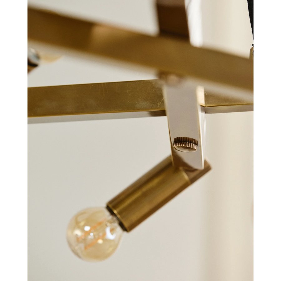 Lysekrone til 10 Pærer i 100% Messing fra Nordal | Ø75x105 cm | Guld hos uniquebeds, home & living - Billede 4