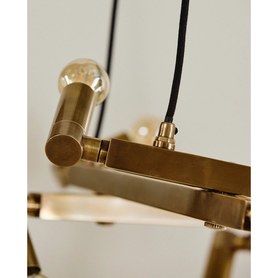 Lysekrone til 10 Pærer i 100% Messing fra Nordal | Ø75x105 cm | Guld hos uniquebeds, home & living - Billede 5