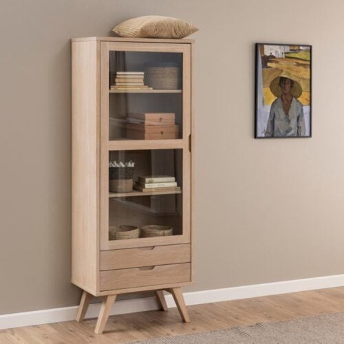 A Line Vitrine Hvidpigmenteret Egetræ Skuffer