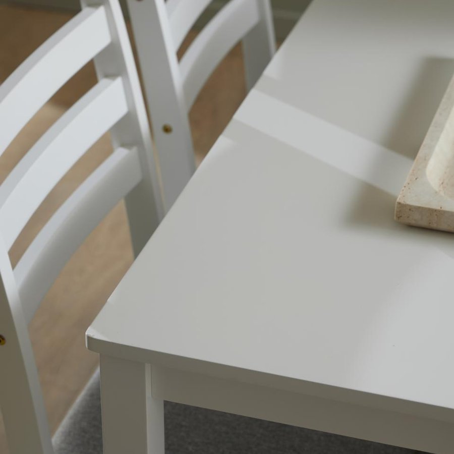 Alicante Spisebordssæt Sawana Spisebordsstole Hvid Mdf