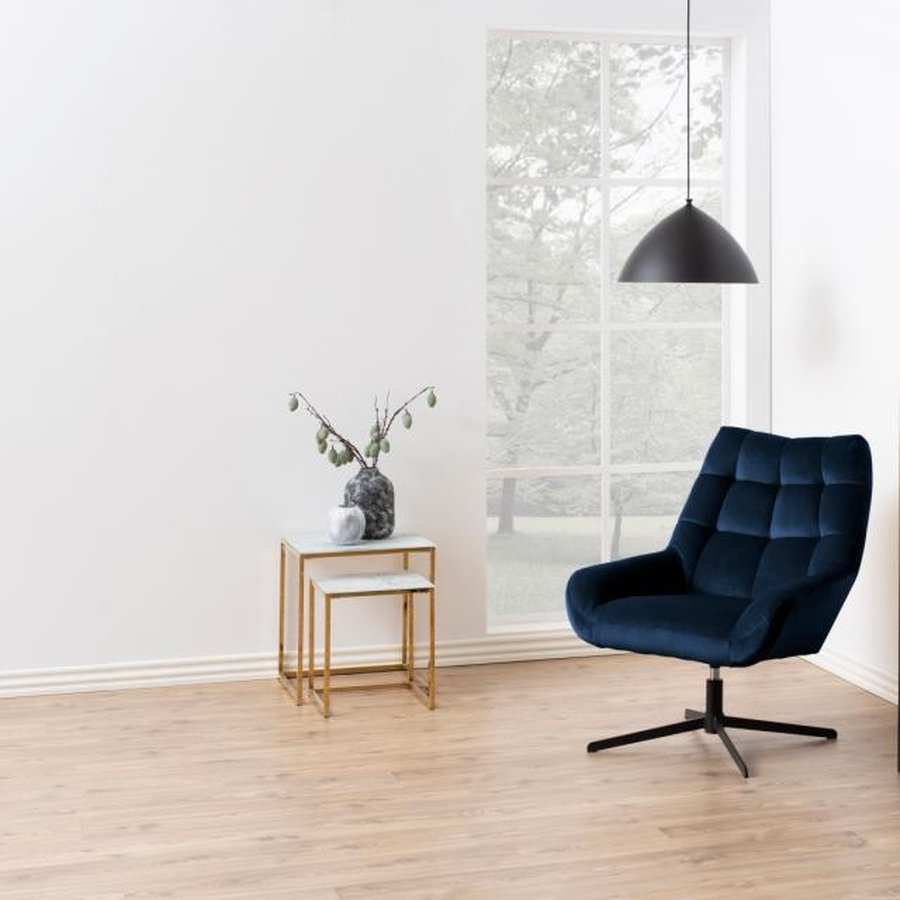 Alisma Indskudsbord Hvid Glas Stel Gylden