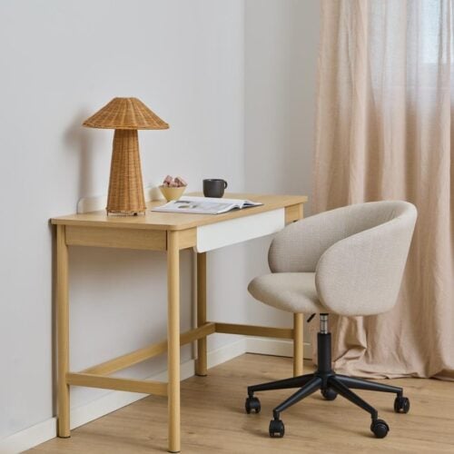 Alpena Skrivebord Eg Melamin Skuffe Beige