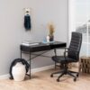 miljoe-angus-skrivebord-i-sort-ask-melamin-med-kabelgennemfring-metal-mesh-sk-0000090079-1 Angus Skrivebord Sort Ask Melamin Kabelgennemføring
