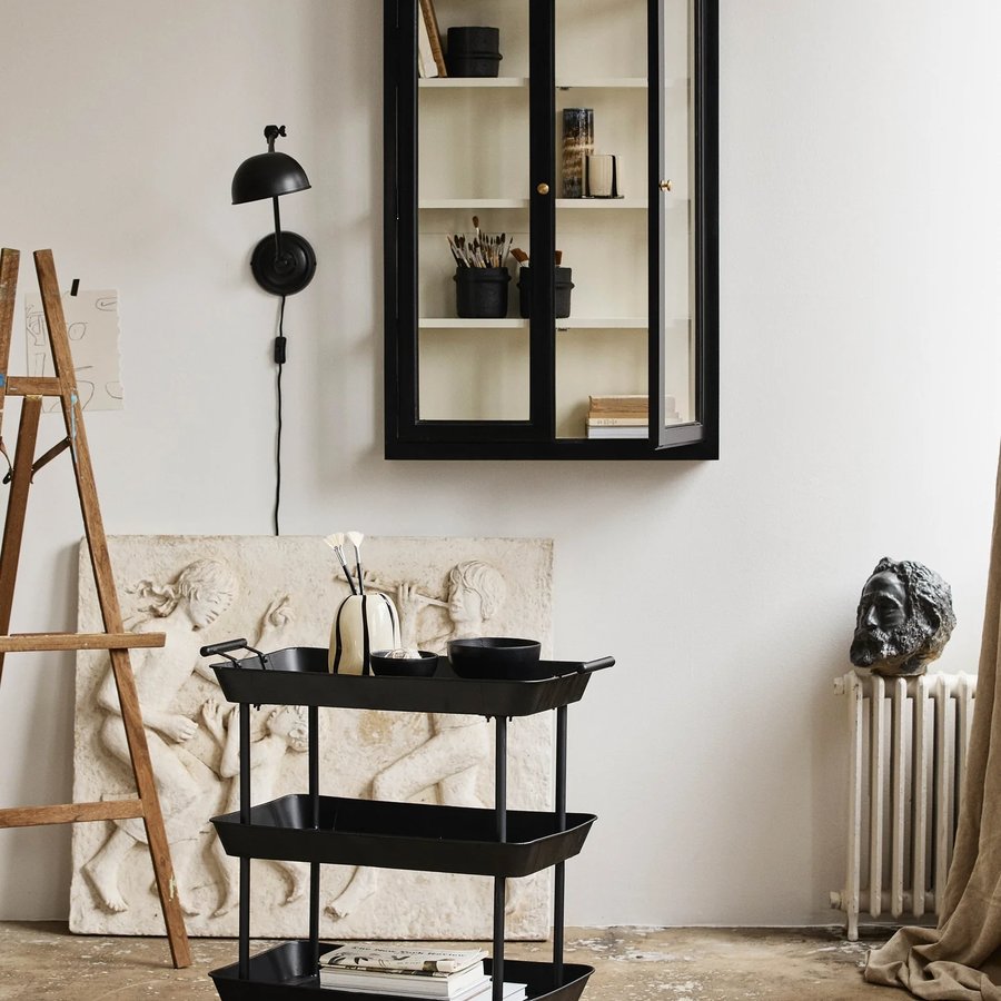 AURA Væglampe i Sortlakeret Metal fra Nordal | 71x15x24 cm | Sort hos uniquebeds, home & living - Billede 4