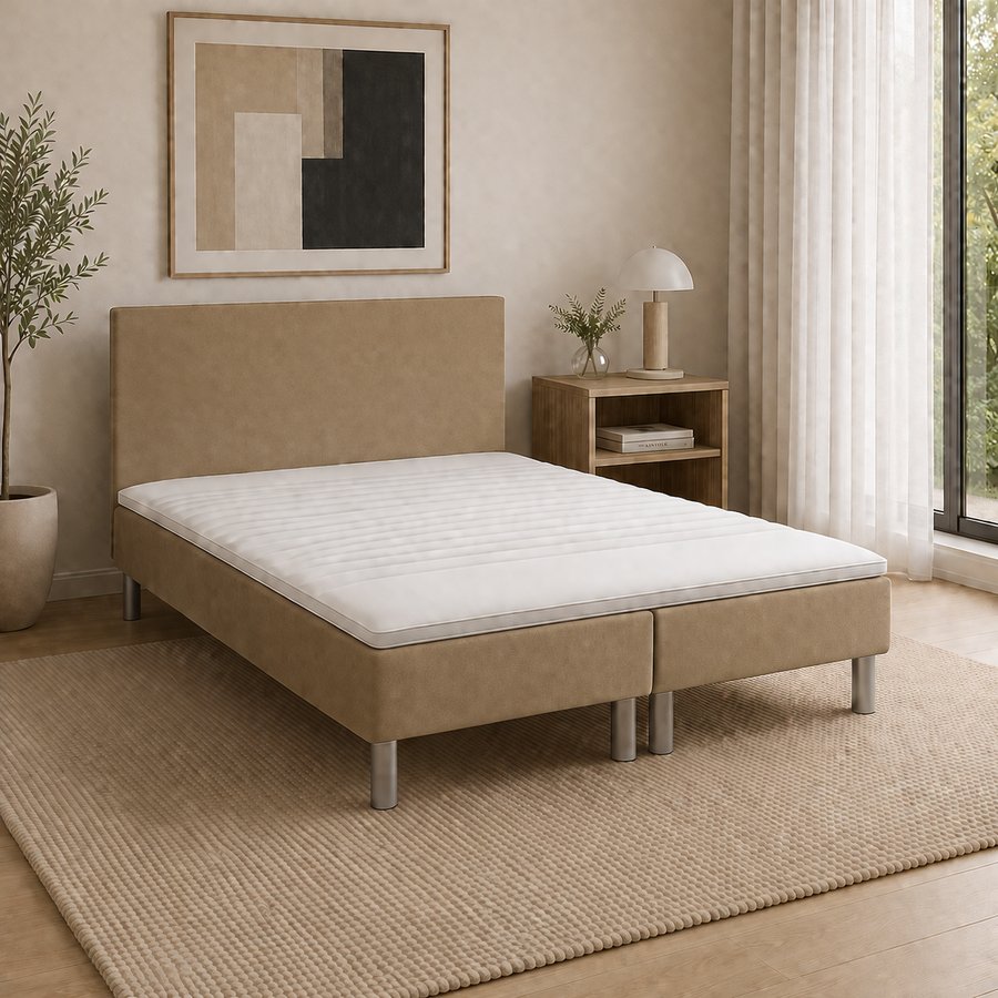 Classic Diamant Boxmadras med 5 zoners Pocketfjedre og Naturlatex topmadras fra Nature - Billede 4