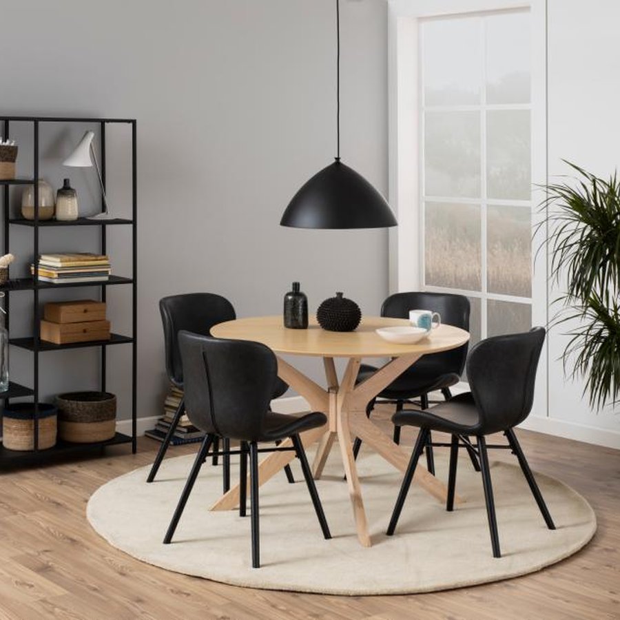 I_Duncan Rundt Spisebord Hvidpigmenteret Egetræ Actona