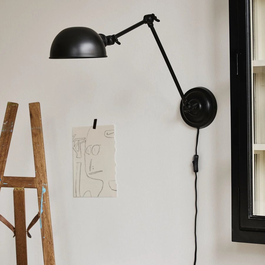 AURA Væglampe i Sortlakeret Metal fra Nordal | 71x15x24 cm | Sort hos uniquebeds, home & living - Billede 2