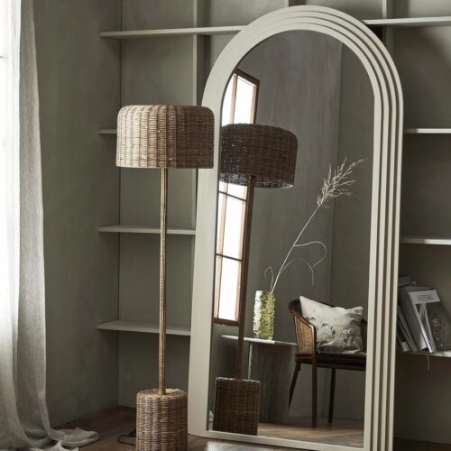 CANE Gulvlampe i Flettet Sukkerør fra Nordal | Ø42x150 cm | Natur hos uniquebeds, home & living - Billede 2