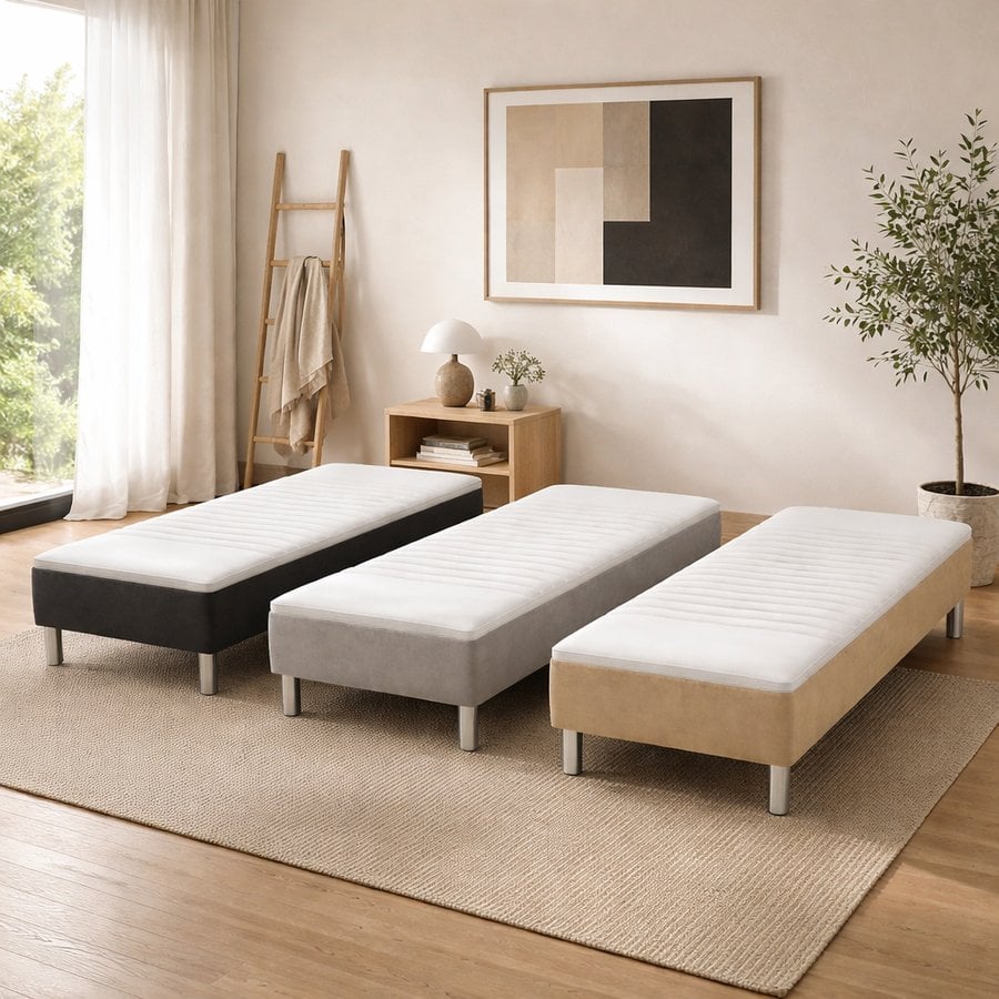 Classic Diamant 26cm Boxmadras med 5 zoners Pocketfjedre + Bonell & 4cm Naturlatex topmadras fra Nature 90x200 - Billede 1
