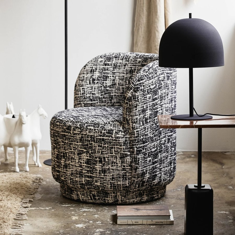 GLOW Bordlampe i Sortlakeret Metal fra Nordal | Ø31x51 cm | Sort hos uniquebeds, home & living - Billede 2