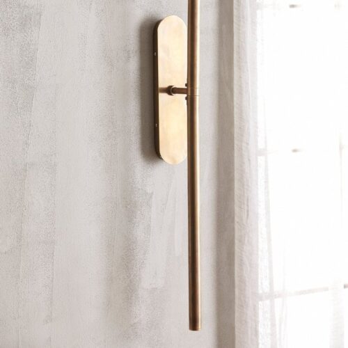 LUNA Væglampe i 100% Messing fra Nordal | 9x13x116 cm | Guld hos uniquebeds, home & living - Billede 2