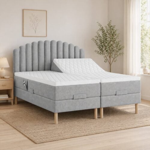 Luxury Diamant 44cm Elevationsseng med Vendbare 7 zoners Deluxe Pocketfjedre + 7cm Naturlatex eller Memoryskums Topmadras fra Nature | Flere Farver & 3 Fastheder (Kopier) - Billede 2