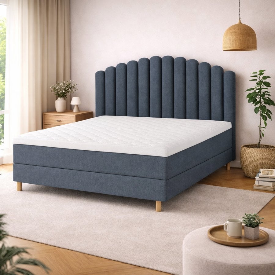 miljoe-prime-luxury-diamant-51cm-sandwich-kontinentalseng-med-7-zoners-pocketfjedre-2 Luxury Diamant 51cm Sandwich Kontinentalseng med 7 zoners Pocketfjedre + Pocket Bund med Naturlatex på Begge Sider & 7cm Naturlatex eller Memoryskums Topmadras fra Nature | Flere Farver & 3 Fastheder - Billede 2
