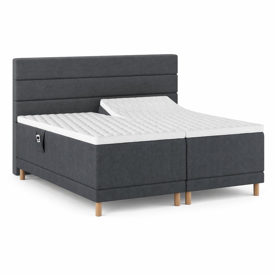 superior-diamant-46cm-dobbelt-fjedret-elevationsseng-med-hftet-betrk-7-1 Superior Diamant 46cm Dobbelt Fjedret Elevationsseng med Hæftet Betræk & 7 zoners Deluxe Pocketfjedre + 7cm Naturlatex eller Memoryskums Topmadras fra Nature | Flere Farver & 3 Fastheder - Billede 1