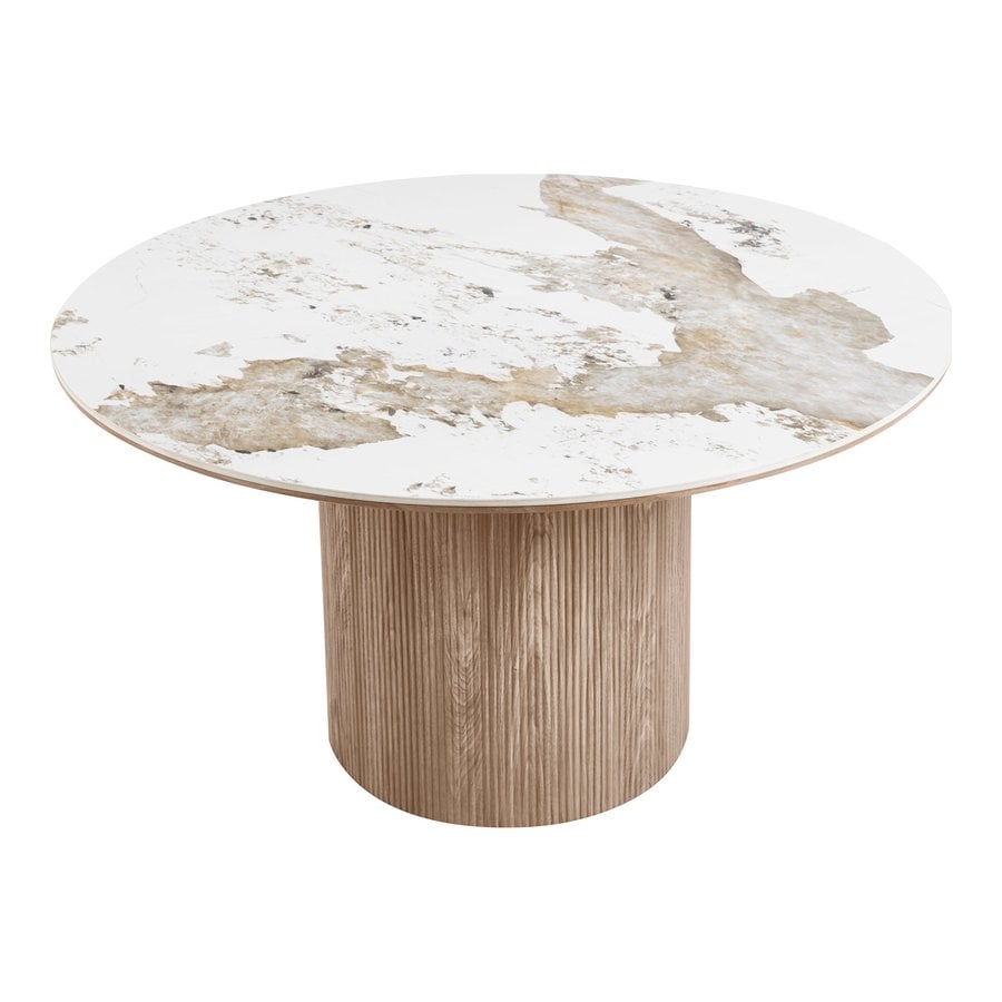 Athens Spisebord i Hvid/Brun Keramik fra House Nordic | Ø140x76 cm - Billede 2
