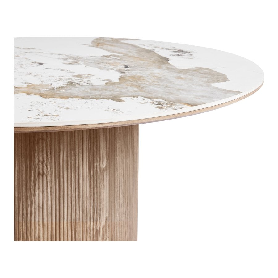Athens Spisebord i Hvid/Brun Keramik fra House Nordic | Ø140x76 cm - Billede 3