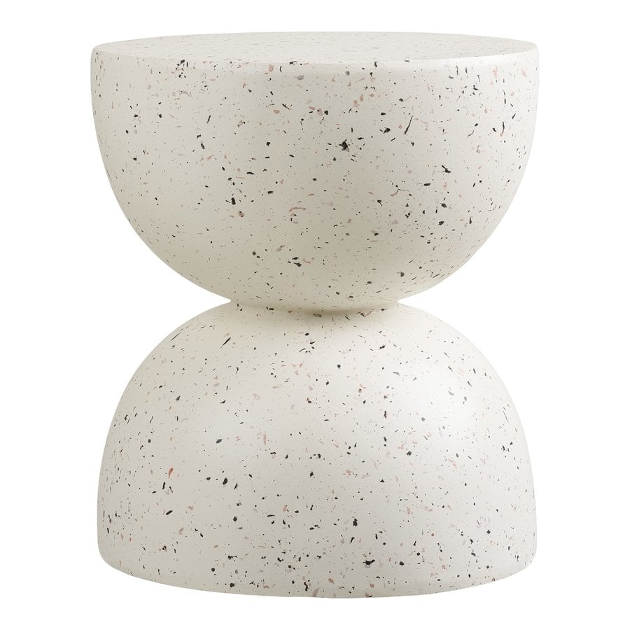Bonita Sidebord i Off White Fiberclay med Terrazzo Look fra House Nordic | Ø40x45 cm - Billede 3