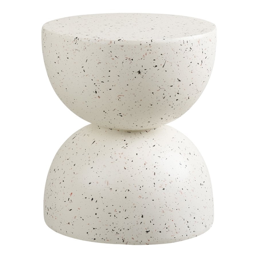 Bonita Sidebord i Off White Fiberclay med Terrazzo Look fra House Nordic | Ø40x45 cm - Billede 4