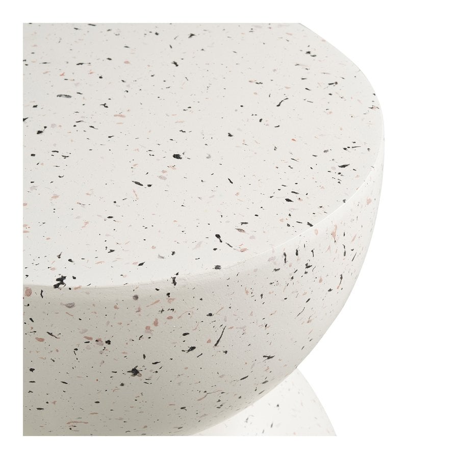 Bonita Sidebord i Off White Fiberclay med Terrazzo Look fra House Nordic | Ø40x45 cm - Billede 5