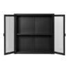 Brisbane Hængende Vitrineskab i Sort Stål & Glas med 2 Glaslåger fra House Nordic | BDH 80x18x80 cm - Billede 5