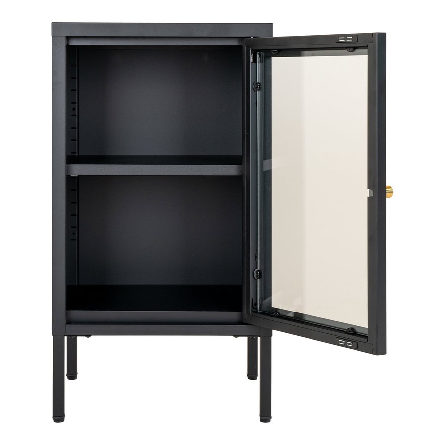 dalby-skab-i-sort-stl-med-1-glaslge-fra-house-nordic-bdh-38x35x70-cm-4 Dalby Skab i Sort Stål med 1 Glaslåge fra House Nordic | BDH 38x35x70 cm - Billede 4