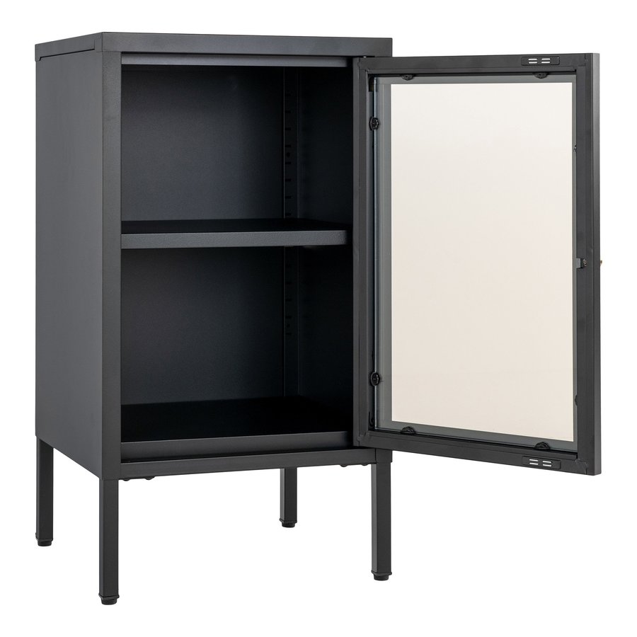 dalby-skab-i-sort-stl-med-1-glaslge-fra-house-nordic-bdh-38x35x70-cm-5 Dalby Skab i Sort Stål med 1 Glaslåge fra House Nordic | BDH 38x35x70 cm - Billede 5