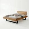 Frigg Snedker Bjælkesengeramme i Massiv Egetræ med Gavl & Metalben fra Organic Sleep | Naturolie | Mulighed for Skuffer & Sengeborde hos uniquebeds, home & living - Billede 3