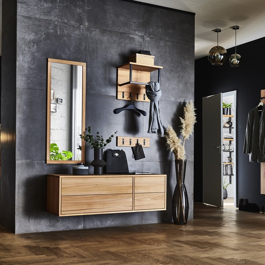 København Snedker Entremøbel med 4 Skuffer i Massiv Fyrretræ i Hvid lak fra Raw Furniture | H42,7xB133xD42 cm - Billede 10