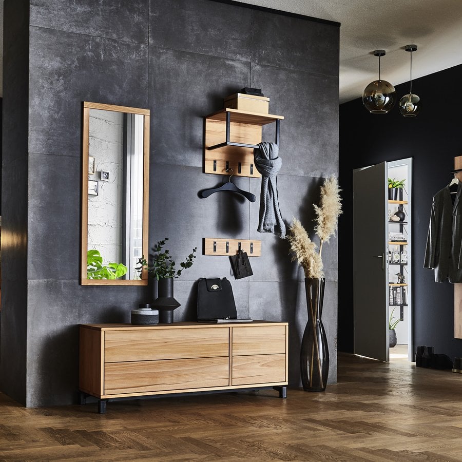 København Snedker Entremøbel med 4 Skuffer i Massiv Fyrretræ i Hvid lak fra Raw Furniture | H42,7xB133xD42 cm - Billede 11