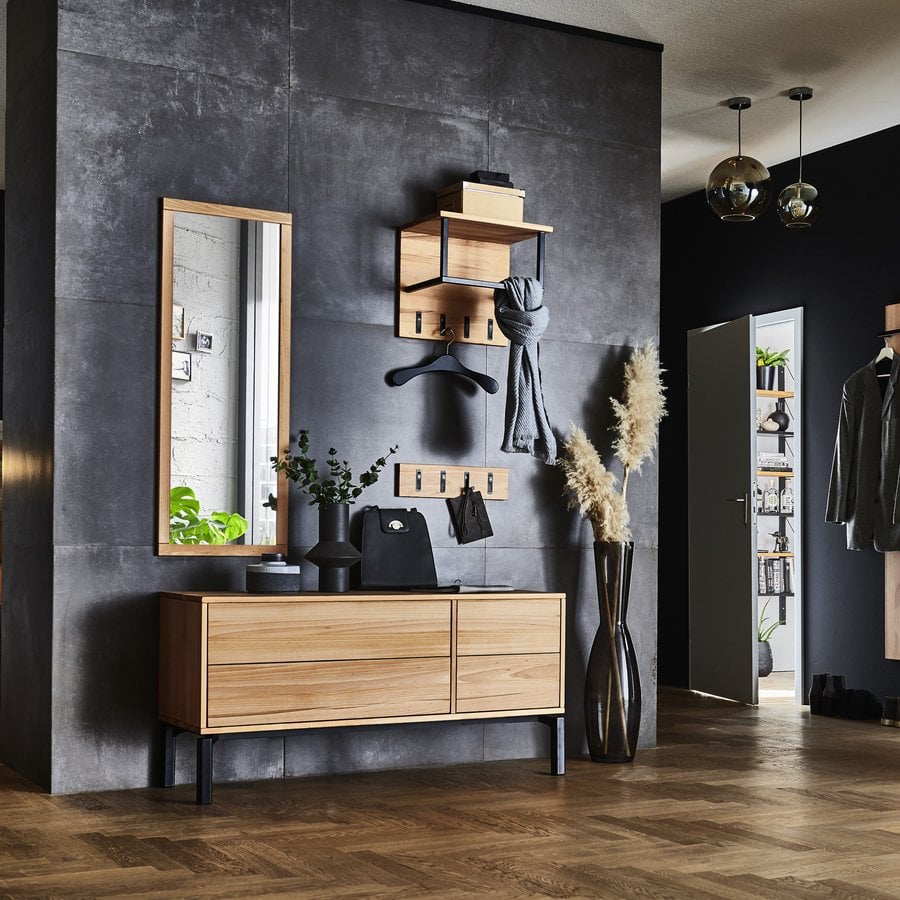 København Snedker Entremøbel med 4 Skuffer i Massiv Fyrretræ i Hvid lak fra Raw Furniture | H42,7xB133xD42 cm - Billede 12