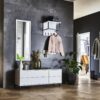 København Snedker Entremøbel med 4 Skuffer i Massiv Fyrretræ i Hvid lak fra Raw Furniture | H42,7xB133xD42 cm - Billede 8
