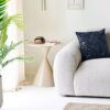 miljoe-annecy-hjrnebord-i-sand-keramik-stel-i-stl-fra-house-nordic-50x56-cm-4 Annecy Hjørnebord i Sand Keramik & Stel i Stål fra House Nordic | Ø 50x56 cm - Billede 2