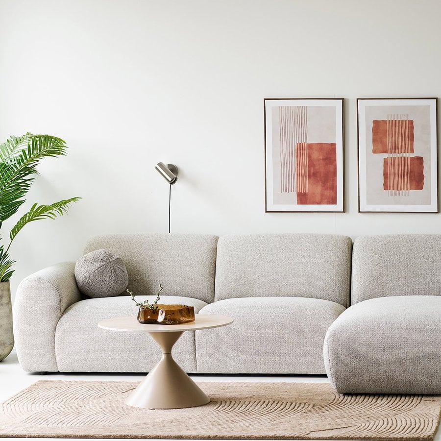 Annecy Sofabord i Sand Keramik & Stel i Stål fra House Nordic | Ø 70x41 cm - Billede 2