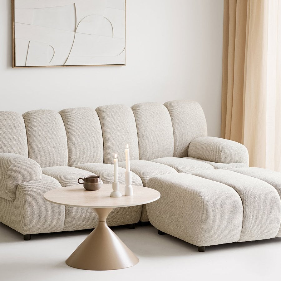 Annecy Sofabord i Sand Keramik & Stel i Stål fra House Nordic | Ø 70x41 cm - Billede 4