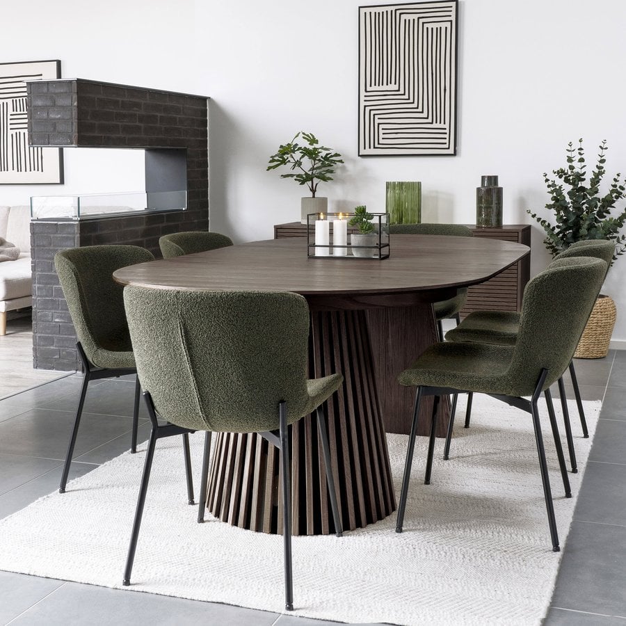 Osaka Spisebord i Smoked Egetræ med 2 Tillægsplader fra House Nordic | Ø120x120-200x75 cm - Billede 2