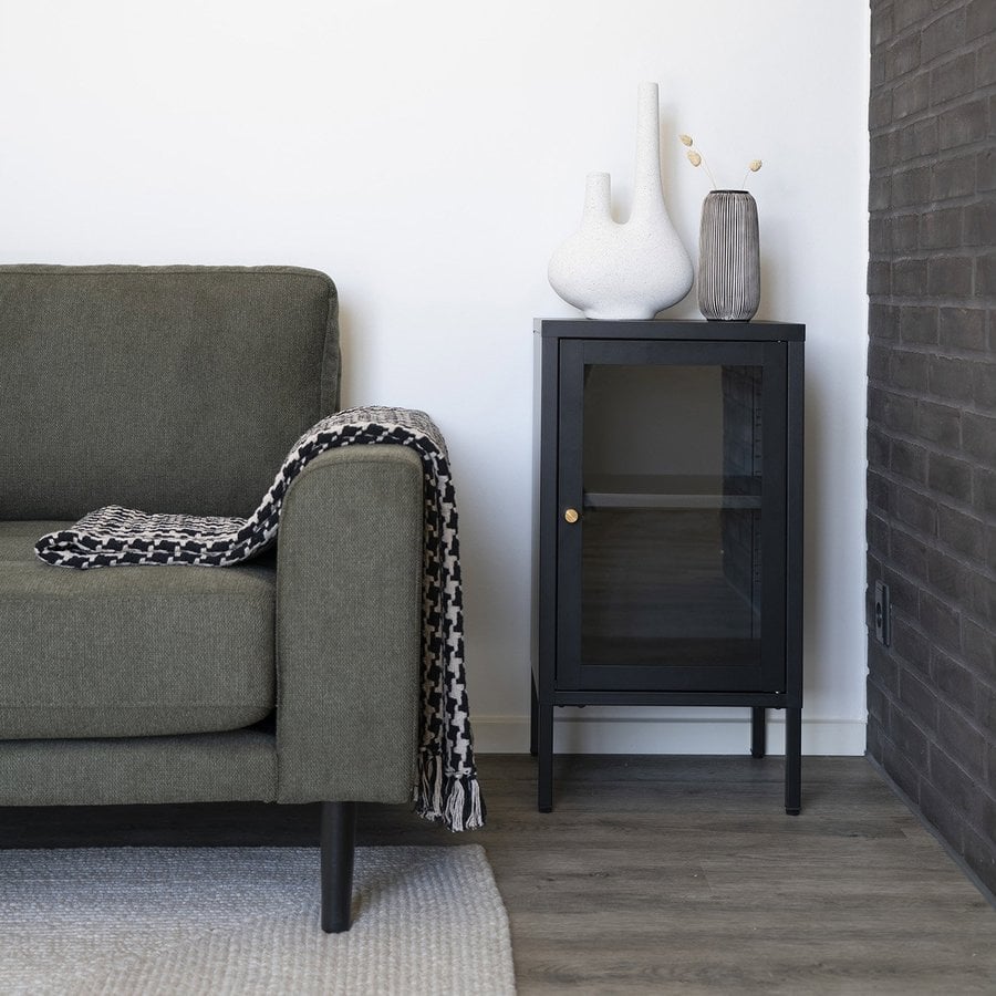 miljoe-prime-dalby-skab-i-sort-stl-med-1-glaslge-fra-house-nordic-bdh-38x35x70-cm-2 Dalby Skab i Sort Stål med 1 Glaslåge fra House Nordic | BDH 38x35x70 cm - Billede 1