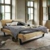 Frigg Snedker Bjælkesengeramme i Massiv FSC Grantræ med Gavl & Metalben fra Organic Sleep | Bivoks | Mulighed for Skuffer & Sengeborde hos uniquebeds, home & living - Billede 4