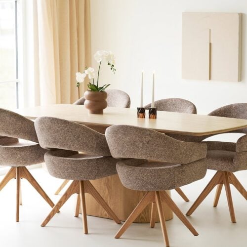 Noli Spisebord i Natur/Stone Keramik & Askefiner fra House Nordic | BDH 90x200x76 cm - Billede 1