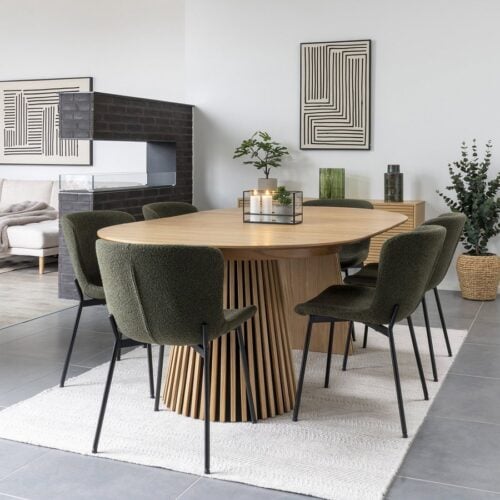 Osaka Spisebord i Natur Egetræ med To Tillægsplader fra House Nordic | BDH 120x200-250-300x75 cm - Billede 1