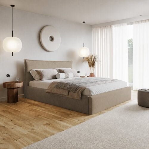 Slim Model 14 Polstret Sengeramme Med Opbevaring Fra CozyQuilt Sleep | Håndlaves i Møbelstof, Fløjl, Velour & Læder hos uniquebeds, home & living - Billede 5