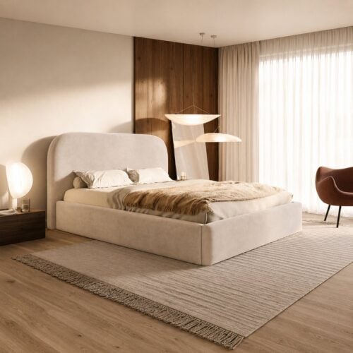 Slim Model 15 Polstret Sengeramme Med Opbevaring Fra CozyQuilt Sleep | Håndlaves i Møbelstof, Fløjl, Velour & Læder hos uniquebeds, home & living - Billede 3