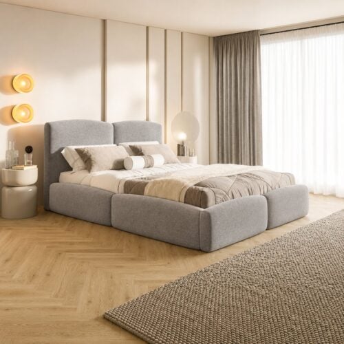 Slim Model 17 Polstret Sengeramme Med Opbevaring Fra CozyQuilt Sleep | Håndlaves i Møbelstof, Fløjl, Velour & Læder hos uniquebeds, home & living - Billede 5