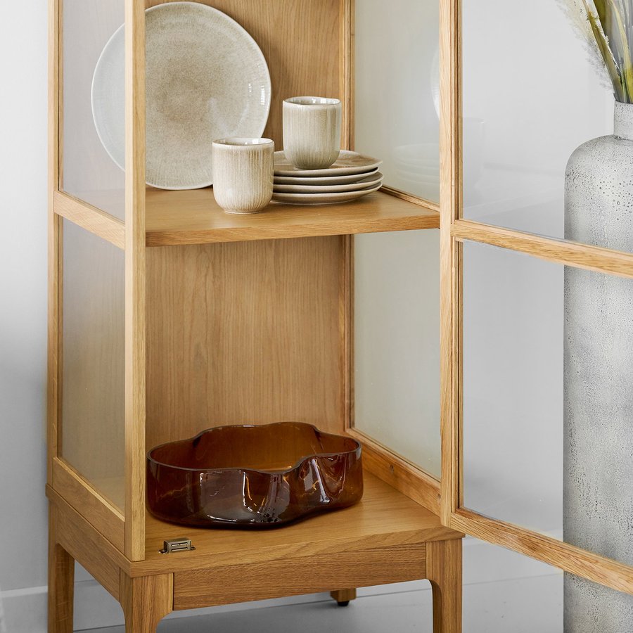 Zamora Vitrineskab i Natur Egetræ med 1 Glaslåge fra House Nordic | BDH 40x47x180 cm - Billede 3