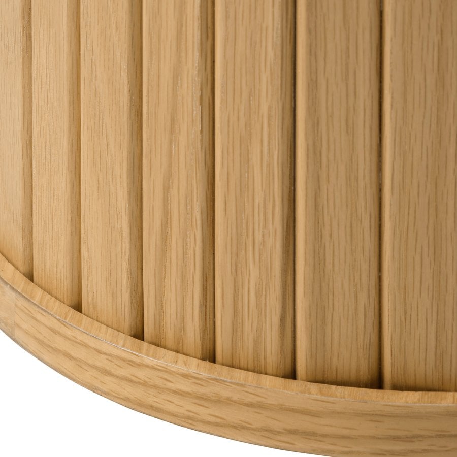Nola Sofabord i Natur Egetræ fra Unique Furniture | Ø90x45 cm - Billede 5