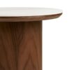 Noli Hjørnebord i Hvid Keramik & Stel i Mørkebrun Askefiner fra House Nordic | Ø40x38 cm - Billede 6