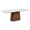 noli-spisebord-i-hvidmrkebrun-keramik-askefiner-fra-house-nordic-bdh-9-1 Noli Spisebord i Hvid/Mørkebrun Keramik & Askefiner fra House Nordic | BDH 90x200x76 cm - Billede 3