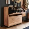 Odense Snedker Skoskab med 2 Rum i Massiv Egetræ og Naturolie fra Raw Furniture | H81xB89,5xD33 cm - Billede 2