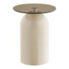 Ravello Hjørnebord i Beige/Grå Hærdet Glas & Metal fra House Nordic | Ø40x52 cm - Billede 5